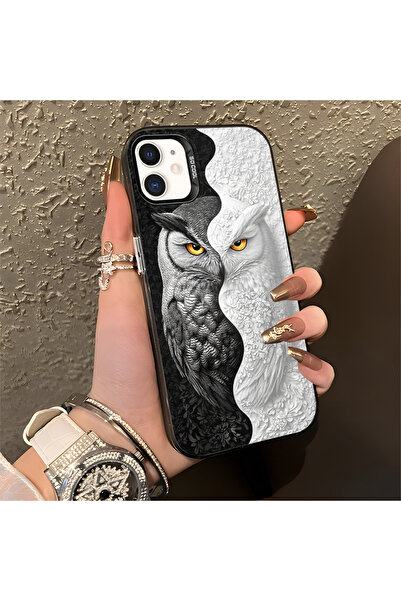 Hontinga حافظة متوافقة مع هاتف iPhone 11، حافظة هاتف صلبة مضادة للسقوط، بومة