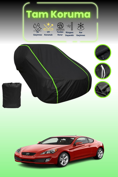 Dokaca Neo Black Neon Corded Fabric Hyundai Genesis Coupe 2008 - 2013 Compati...