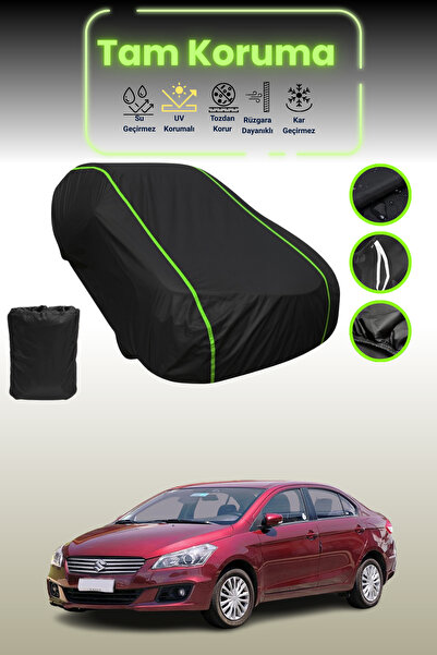 Dokaca Neo غطاء حماية للسيارة من القماش الأسود المتوافق مع سيارة سوزوكي سياز قماش مجدّل