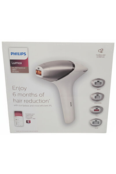 AS SEEN ON TV جهاز فيليبس لوميا IPL 9900 لإزالة الشعر بالليزر لاسلكيًا بتقنية SenseIQ