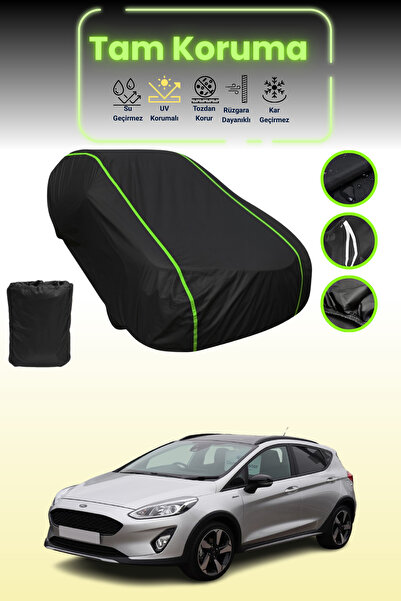 Dokaca Neo غطاء حماية للسيارة من القماش الأسود اللامع قماش مجدّل Ford Fiesta ...