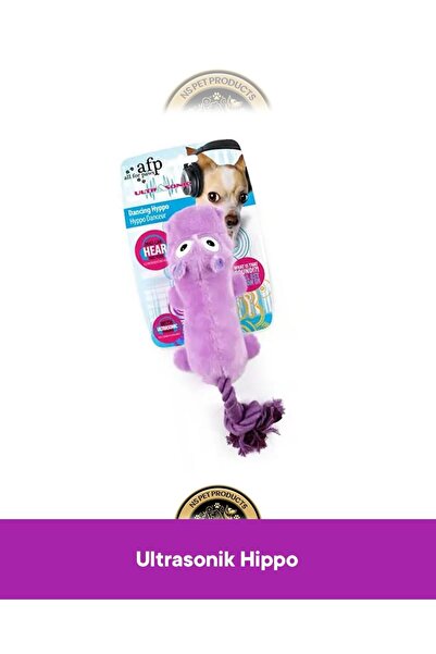 Afp Ultrasonic Hippo Plush Dog Toy 36X12X8.6 cm
