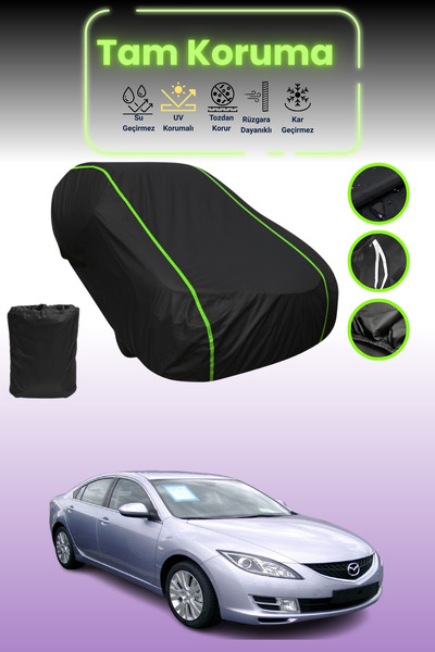 Dokaca Neo غطاء حماية للسيارة من القماش الأسود اللامع قماش مجدّل مازدا 6 2 سي...