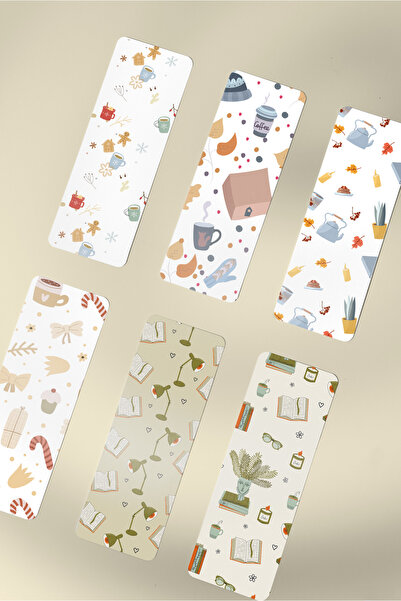 tinystoriestr Bookmarks Colorful Pattern Themed Set of 6