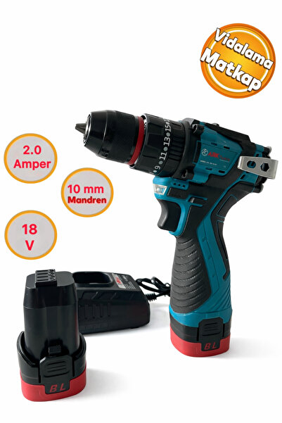 Ark ARK4747 Metal Mandren 18 V 2.0 Ah Çift Akülü Şarjlı Darbeli Vidalama