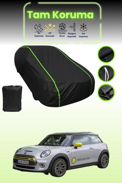 Dokaca Neo غطاء حماية للسيارة من قماش النيون الأسود قماش مجدّل ميني كوبر الكه...