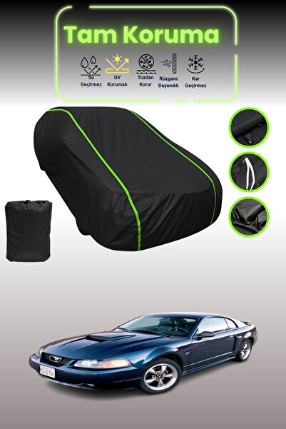 Dokaca Neo غطاء حماية للسيارة من القماش الأسود اللامع قماش مجدّل فورد موستانج 4 متوافق مع السيارات