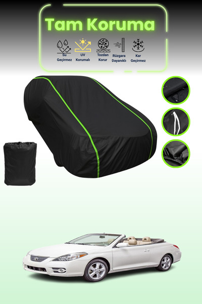 Dokaca Neo غطاء حماية من القماش للسيارة باللون الأسود النيون قماش مجدّل تويوتا سولارا كابريوليه 2004 - 2008