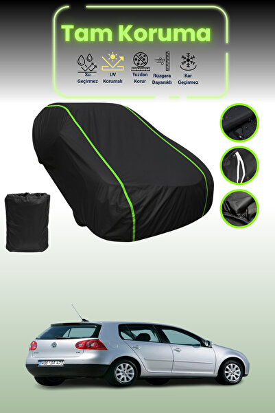 Dokaca Neo غطاء حماية للسيارة باللون الأسود النيون قماش مجدّل فولكس فاجن جولف...