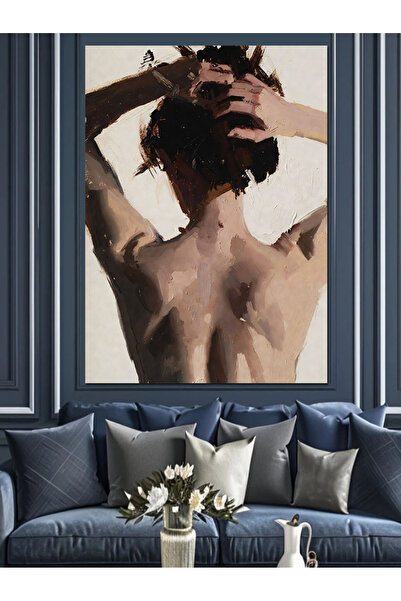 KanvasSepeti Femeie cu spatele îndoit în interior Vopsea în ulei de înaltă ca...