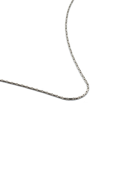 Sose Moda Men's Thin Steel Chain Necklace Silver Color 55 cm 1 mm Non-Tarnish Minimal Design