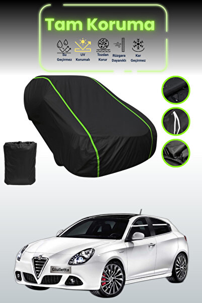 Dokaca Neo غطاء حماية من القماش للسيارة باللون الأسود النيون قماش مجدّل ألفا روميو جوليتا 2010 - 2016
