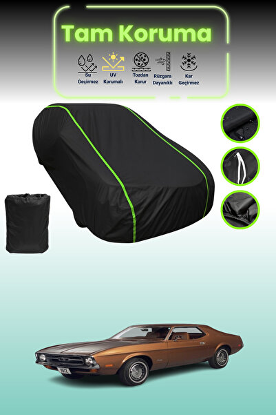 Dokaca Neo غطاء حماية للسيارة من القماش الأسود اللامع قماش مجدّل فورد موستانج...