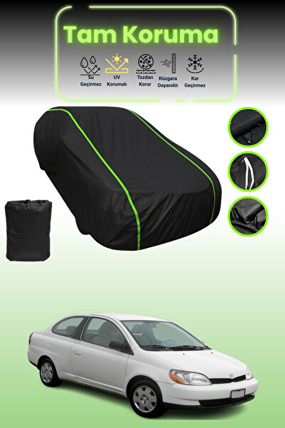 Dokaca Neo غطاء حماية للسيارة من القماش الأسود المتوافق مع سيارة تويوتا إيكو كوبيه قماش مجدّل