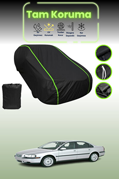 Dokaca Neo غطاء حماية للسيارة من القماش الأسود اللامع قماش مجدّل فولفو S80 19...