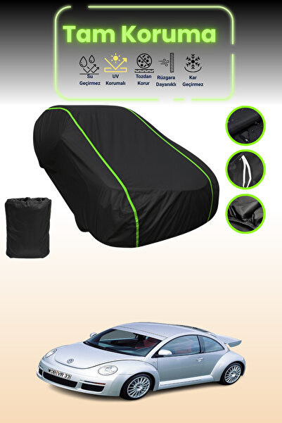 Dokaca Neo غطاء حماية للسيارة باللون الأسود النيون قماش مجدّل فولكس فاجن بيتل...
