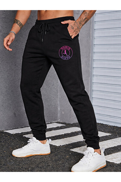 dont quıt Men's Black Paris Sweatpants