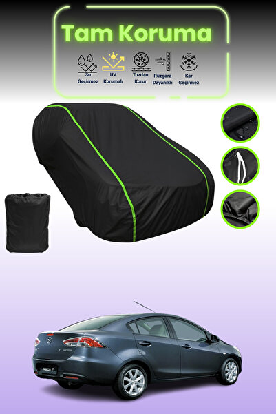 Dokaca Neo غطاء حماية للسيارة باللون الأسود النيون قماش مجدّل مازدا 2 / ديميو...