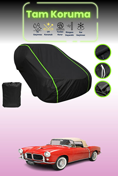 Dokaca Neo Black Neon Corded Fabric Fiat 1100 Tv Spider 1955 - 1960 Compatibl...