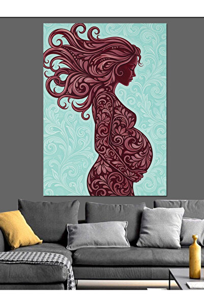 KanvasSepeti Έγκυος έγκυος θηλυκός Αφηρημένος πίνακας ζωγραφικής υψηλής ποιότ...