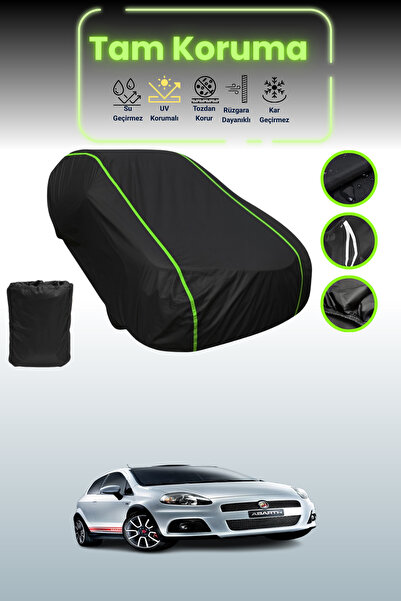 Dokaca Neo Black Neon Corded Fabric Fiat Grande Punto Abarth 2007 - 2021 Comp...