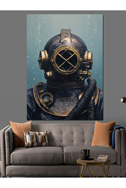 KanvasSepeti Old Diver Pictură în ulei de înaltă calitate texturat Canvas Can...