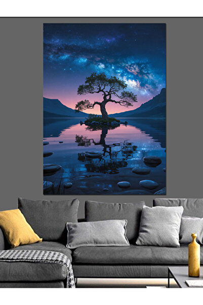 KanvasSepeti Peisaj de copaci Pictură în ulei de înaltă calitate texturat Pân...