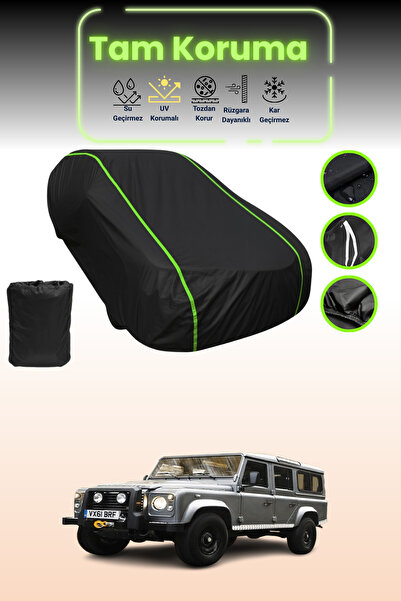 Dokaca Neo غطاء حماية للسيارة متوافق مع لاند روفر ديفندر 1102007 - 2012 باللون الأسود النيون قماش مجدّل