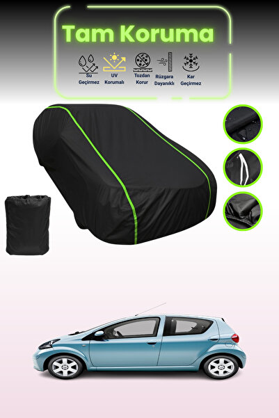 Dokaca Neo غطاء حماية للسيارة باللون الأسود النيون قماش مجدّل تويوتا أيجو 5 أ...