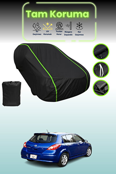 Dokaca Neo غطاء حماية للسيارة من القماش الأسود اللامع قماش مجدّل نيسان فيرسا ...