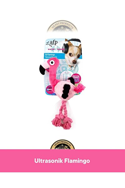 Afp Ultrasonic Flamingo Plush Dog Toy 27X22X9 cm