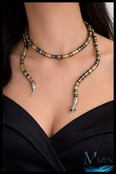MAZEN Magic Bendable Snake Necklace - Hair, Waist, and Neck Accessory - Multi-Purpose Moving Necklace
