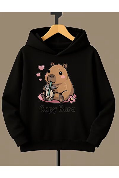 LELVANİ سترة بغطاء رأس مطبوعة بنمط كتابي لطيف من كابي بارا