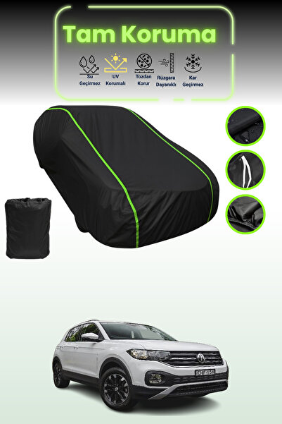 Dokaca Neo غطاء حماية من القماش للسيارة باللون الأسود النيون قماش مجدّل فولكس...