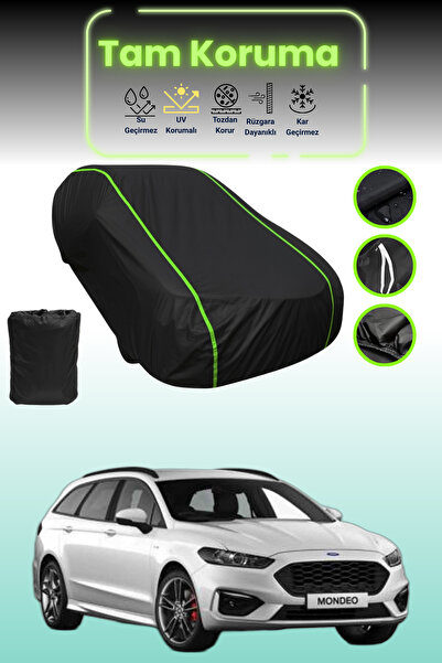 Dokaca Neo غطاء حماية للسيارة من القماش الأسود المتوافق مع سيارة فورد مونديو ...