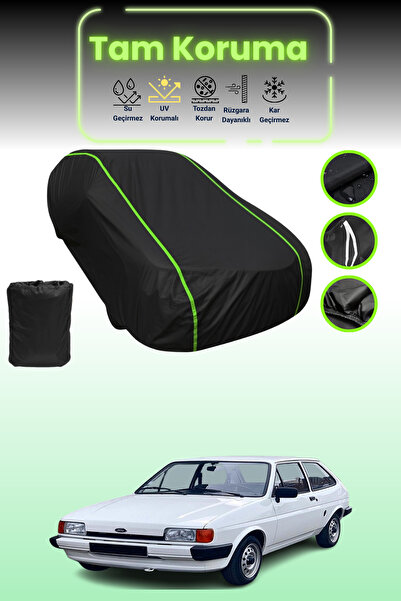 Dokaca Neo غطاء حماية للسيارة من القماش الأسود النيون قماش مجدّل فورد فييستا ...