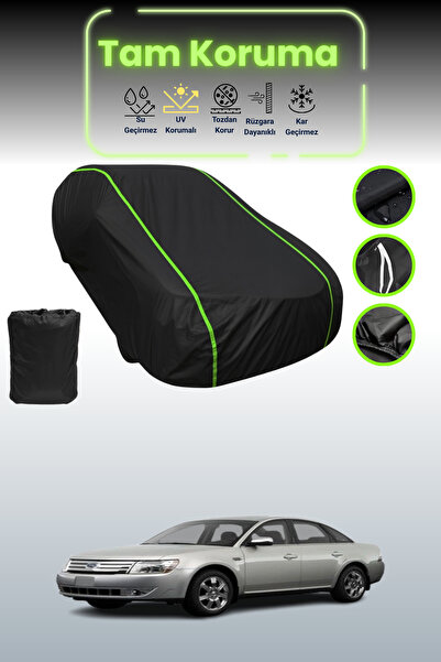 Dokaca Neo Black Neon Corded Fabric Ford Taurus V Compatible Auto Tarpaulin C...