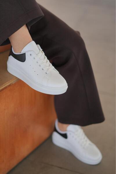 Elvin Shoe Γυναικείο μαύρο και άσπρο casual sneaker SLZ03