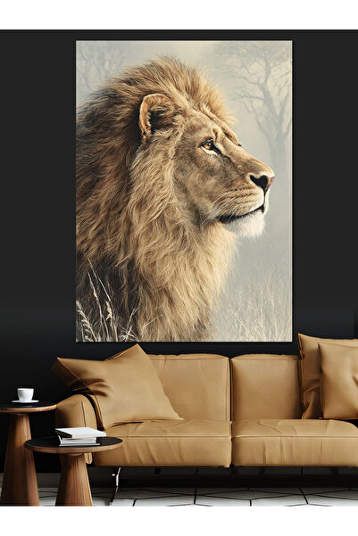 KanvasSepeti Sakin Aslan Pictură în ulei de înaltă calitate texturat Canvas C...