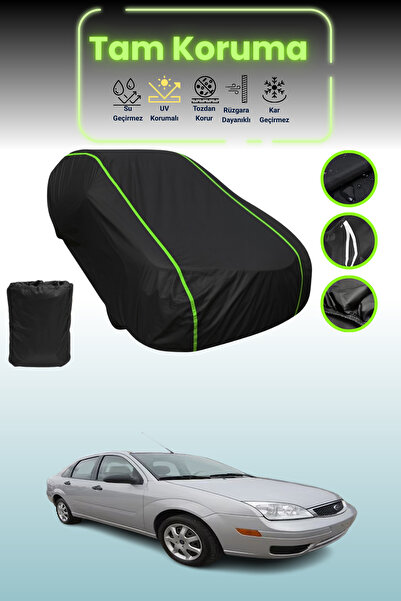 Dokaca Neo غطاء حماية للسيارة باللون الأسود النيون قماش مجدّل فورد فوكس سيدان...