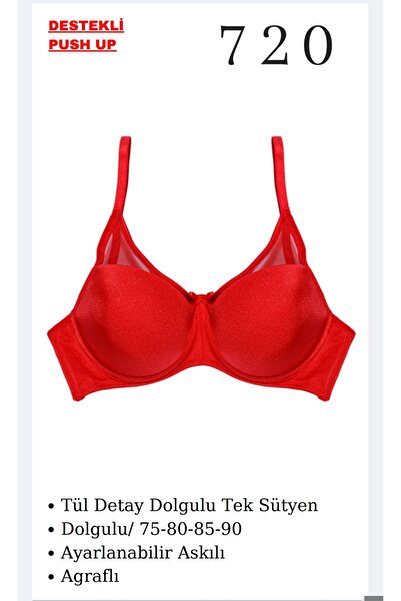 CHARM Tılsım Lingerie Women's Tulle Detailed Padded Single Bra