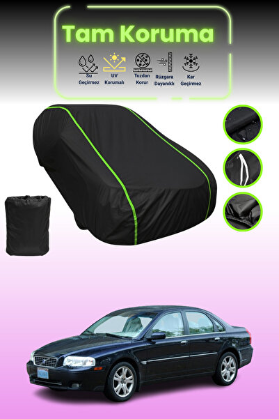 Dokaca Neo غطاء حماية للسيارة من القماش الأسود اللامع قماش مجدّل فولفو S80 20...