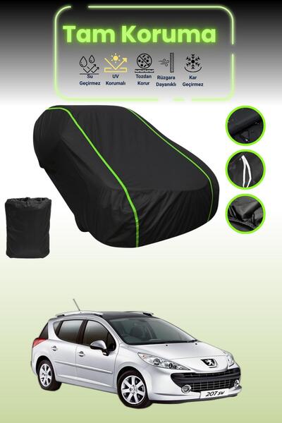 Dokaca Neo Black Neon Corded Fabric Peugeot 207 Sw Outdoor 2008 - 2012 Compat...