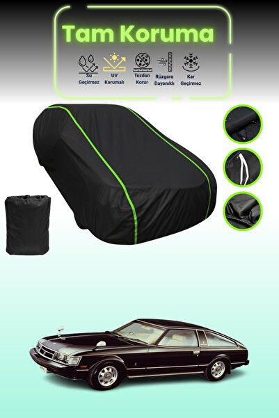 Dokaca Neo غطاء حماية للسيارة من القماش الأسود اللامع قماش مجدّل تويوتا سيليكا سوبرا 1 متوافق مع غطاء حماية السيارة من القماش