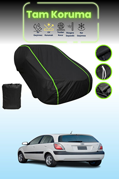 Dokaca Neo غطاء حماية للسيارة من القماش الأسود اللامع قماش مجدّل كيا ريو 2 ها...