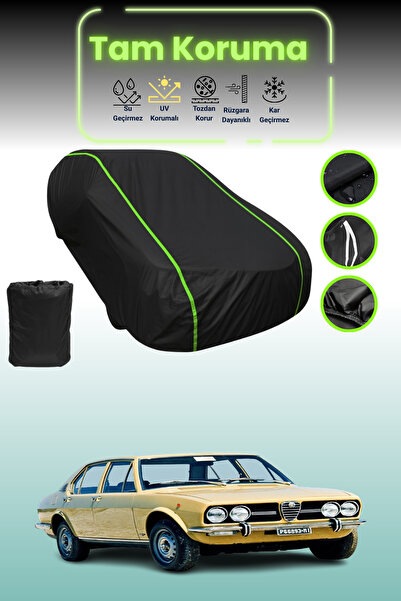 Dokaca Neo غطاء حماية من القماش للسيارة باللون الأسود النيون قماش مجدّل ألفا روميو ألفيتا 1972 - 1979