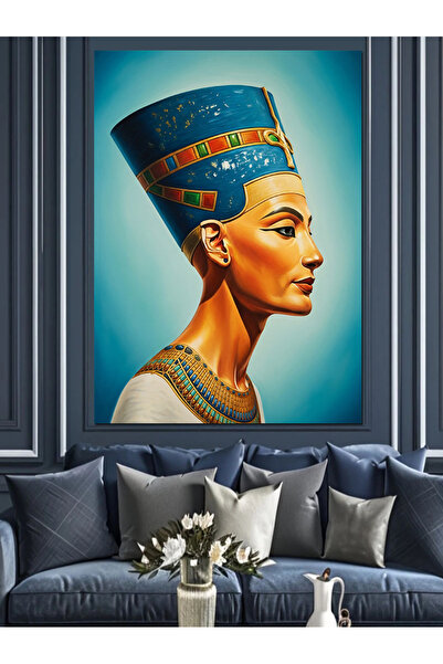 KanvasSepeti Regina Egiptului Pictură în ulei de înaltă calitate texturat Can...