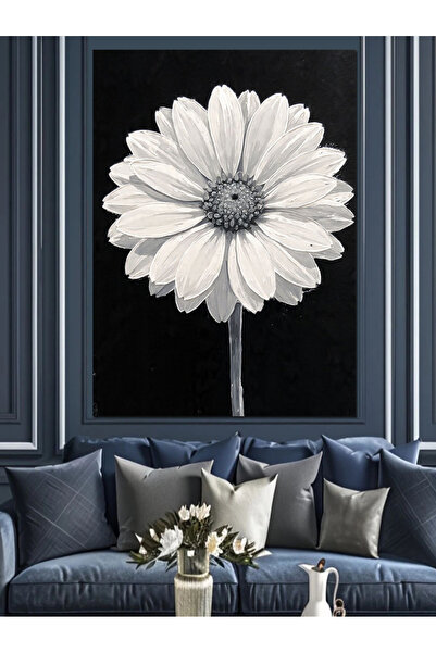 KanvasSepeti Papatya Flower Pictură în ulei de înaltă calitate texturat Canva...