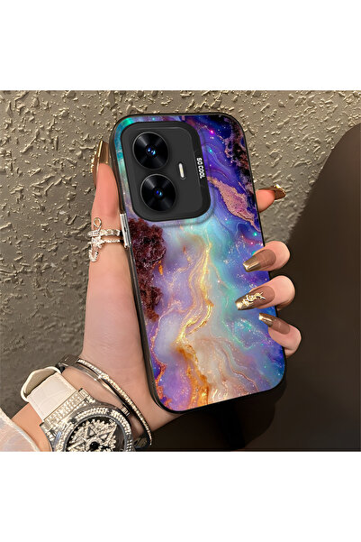 Hontinga حافظة متوافقة مع هاتف Realme C55، حافظة هاتف صلبة مضادة للسقوط، ملمس...