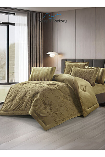 Sleep x Factory 6-Piece Winter Velvet Comforter Set King 240×260 cm